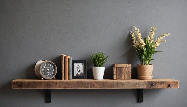 Comment créer un espace chic avec une étagère en bois brut